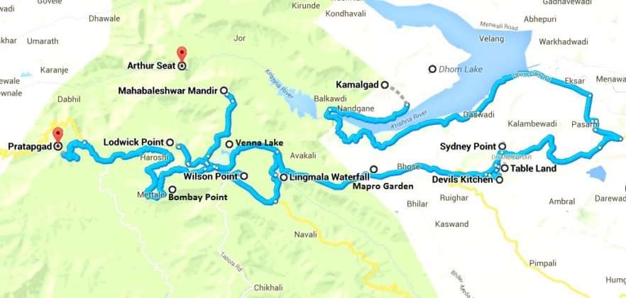 Mahabaleshwar Famous Hill Station In Maharashtra   Mahabaleshwar Tourist Map 882x420 