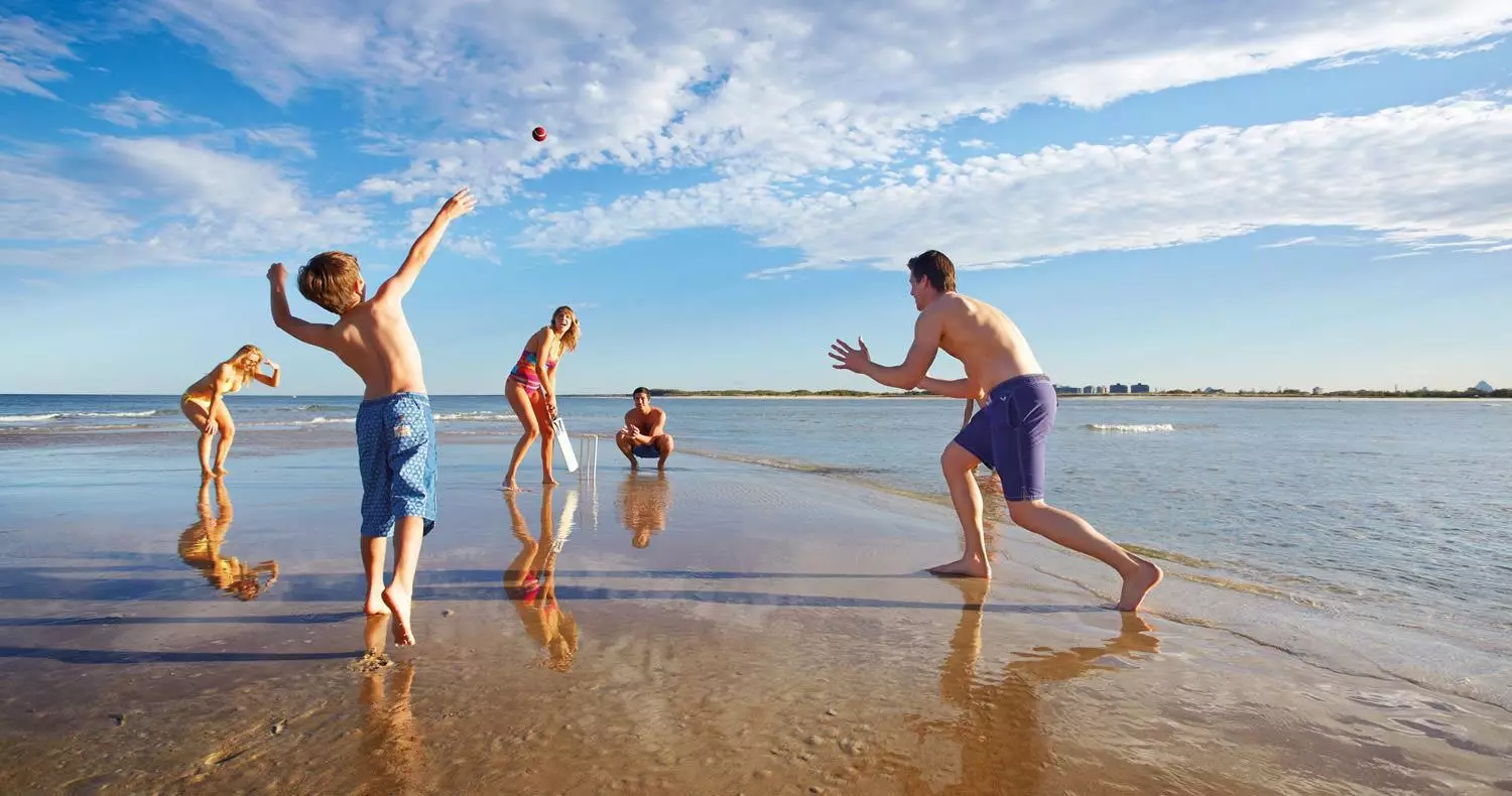 Family enjoying their time out on beach